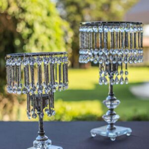 Set Candelabros de Cristal