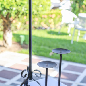 Set de 3 Candelabros de Hierro