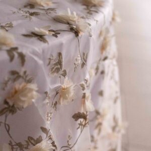 Mantel Flores Relieve Ivory